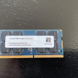 32GB DDR4-2666 SODIMM ROHS 