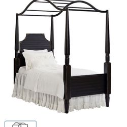 Living Spaces Magnolia Home Twin Canopy Bed Frame 