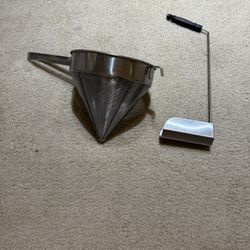 Strainer and Grease Scoop
