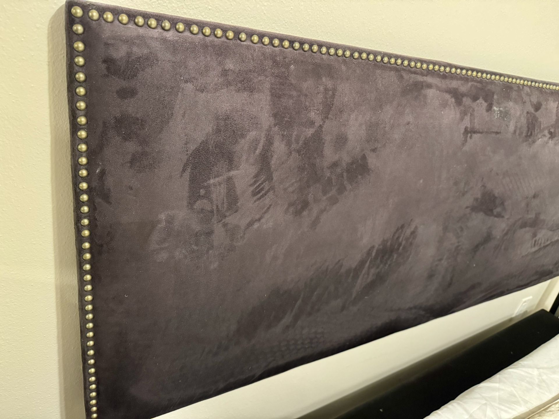 King Black Velvet Headboard