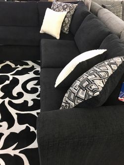 🇺🇸HUGE Blowout Furniture Sale!🇺🇸 Brand New Oversized Black Sectional! $50 Down Takes It Home Today!