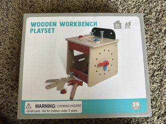 Wooden Workbench play set for ages 3+