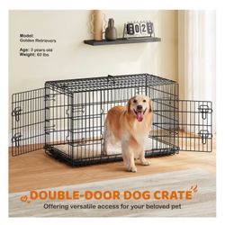 Dog Crate Double Doors Collapsible - NEW in the box 
