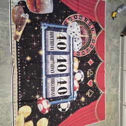 40th Birthday Poker Banner