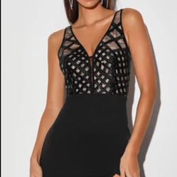 Throw on a Crown Black Sequin Mermaid Maxi Dress