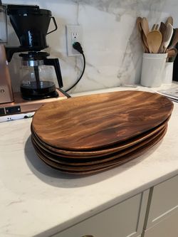 Organic Shaped Wood Charger From West Elm