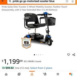 Pride GoGo Elite Traveler 3-Wheel Mobility Scooter