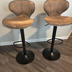 Bar Stools (Set of 2) - Adjustable Height