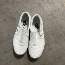 Vans Checkered Print White