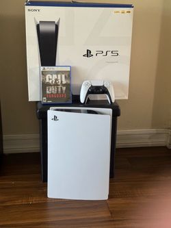 PS5 Disc Edition Bundle w/ Box, 2 DualSense Controllers & Call of Duty Vanguard