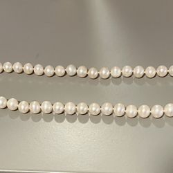 22” Cultured Fresh Water Pearl Necklace In 14K Gold