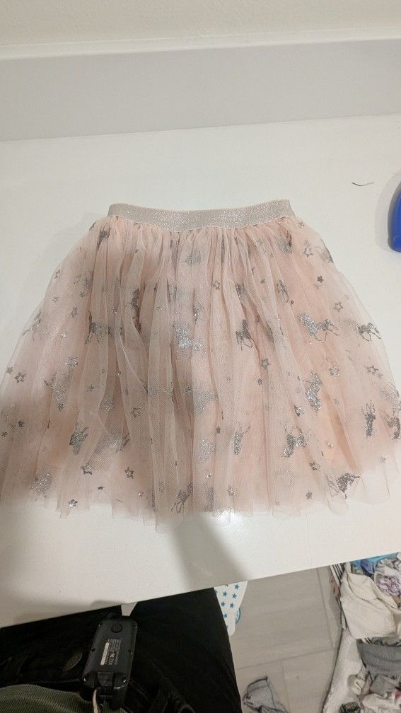 Pink Unicorn Tulle Skirt. Size 7/8