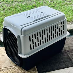 Pet Porter 32" Traditional Travel Dog Kennel Portable Medium Carrier for Pets 30-50 lb Gray: 32”x21”x28”H!! Disassembled Ready For Easy Transport! ⬇️