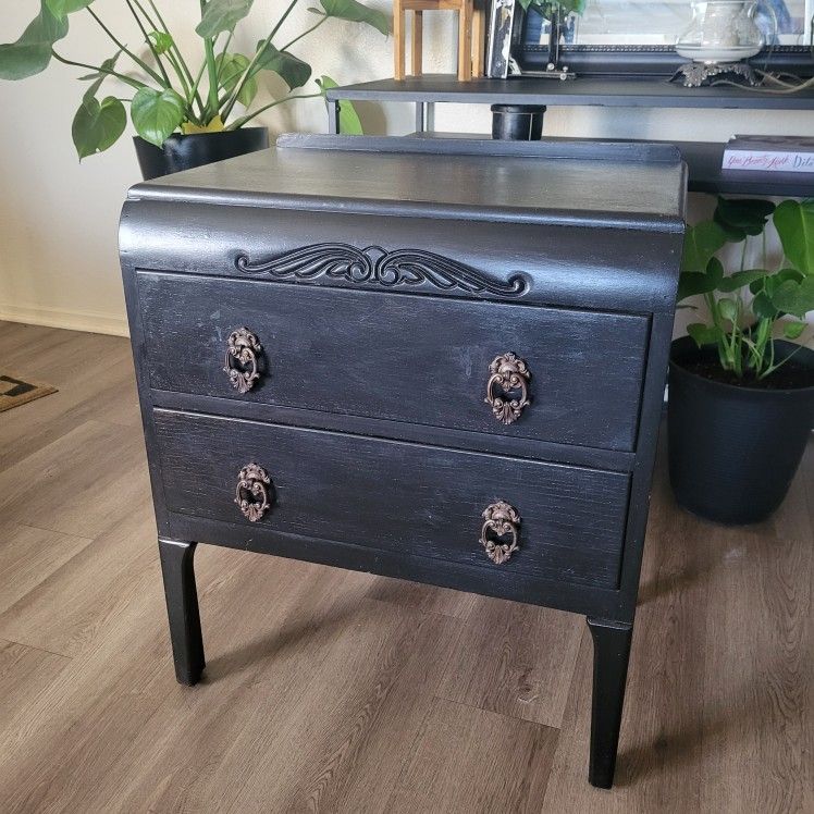 Vintage Antique Wood Side Table