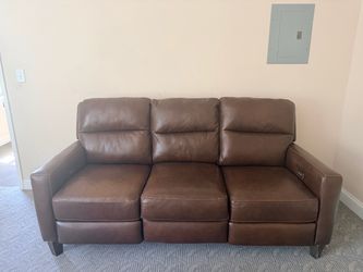 Brown Leather Sofa / Couch