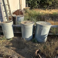 Galvanized Trash Cans