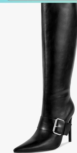Sleek Black Heeled Boots for Women