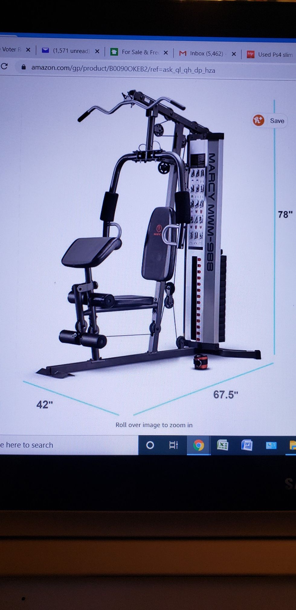 Marcy 150 Pounds Home Gym System