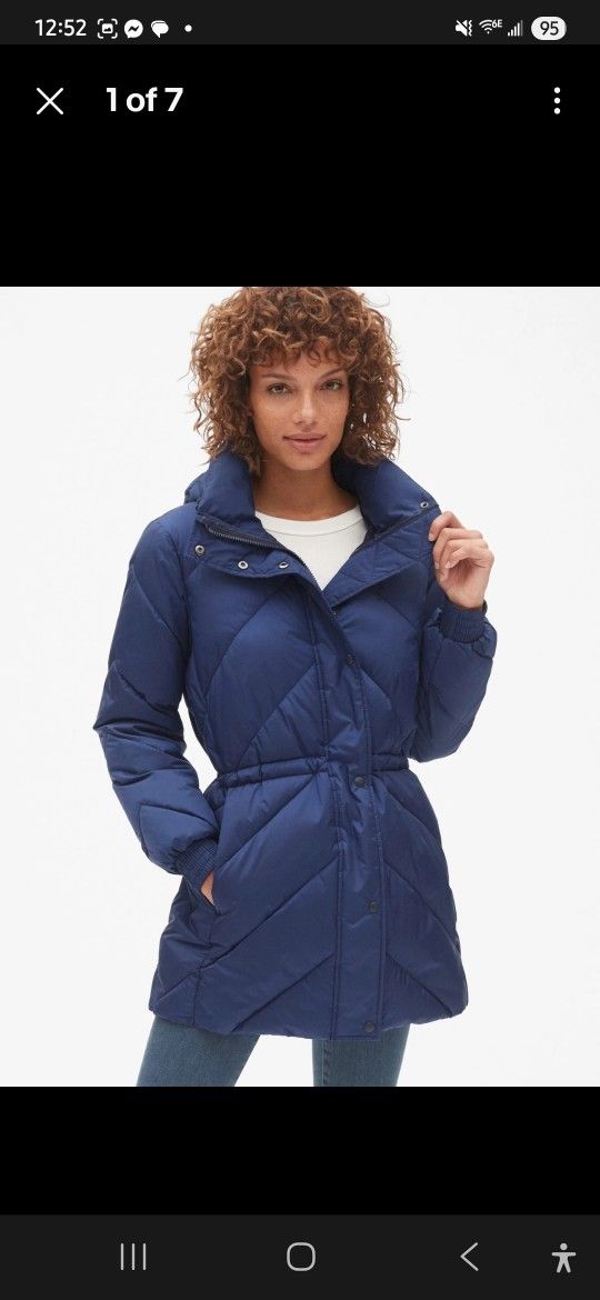 Gap ColdControl Max Elongated Puffer Jacket With Clinched Waist