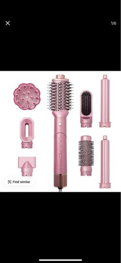 Pink Multi-Attachment Hair Styling Tool Set