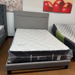 Ashley Queen  Platform Bed Frame Gray