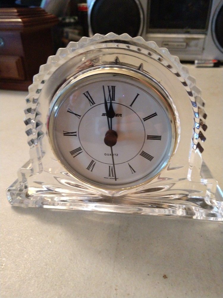 Staiger Crystal Mantle Clock Miniature Works Amazing