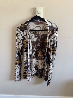 Abstract Mesh Button Up Top