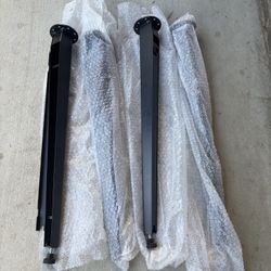 Set of 4 Metal Desk Legs with Hidden Cable Management Adjustable 25-26” Tall