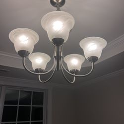 White And Silver  Chandelier 