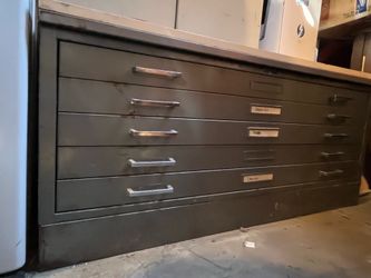 47” wide x 37” deep x 20” high Mayline 5 Drawer Artist Flat File