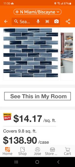 Glass.Subway Tile Oceania Azul