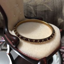 Pretty !!! Garnet Victorian Bangle Bracelet !!!