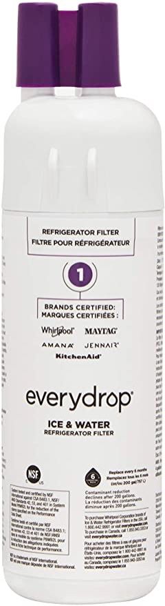 New GENUINE OEM EveryDrop Whirlpool Refrigerator Water Filter EDR1RXD1 Maytag KitchenAid Amana Jennair replaces W10295370A | 4860