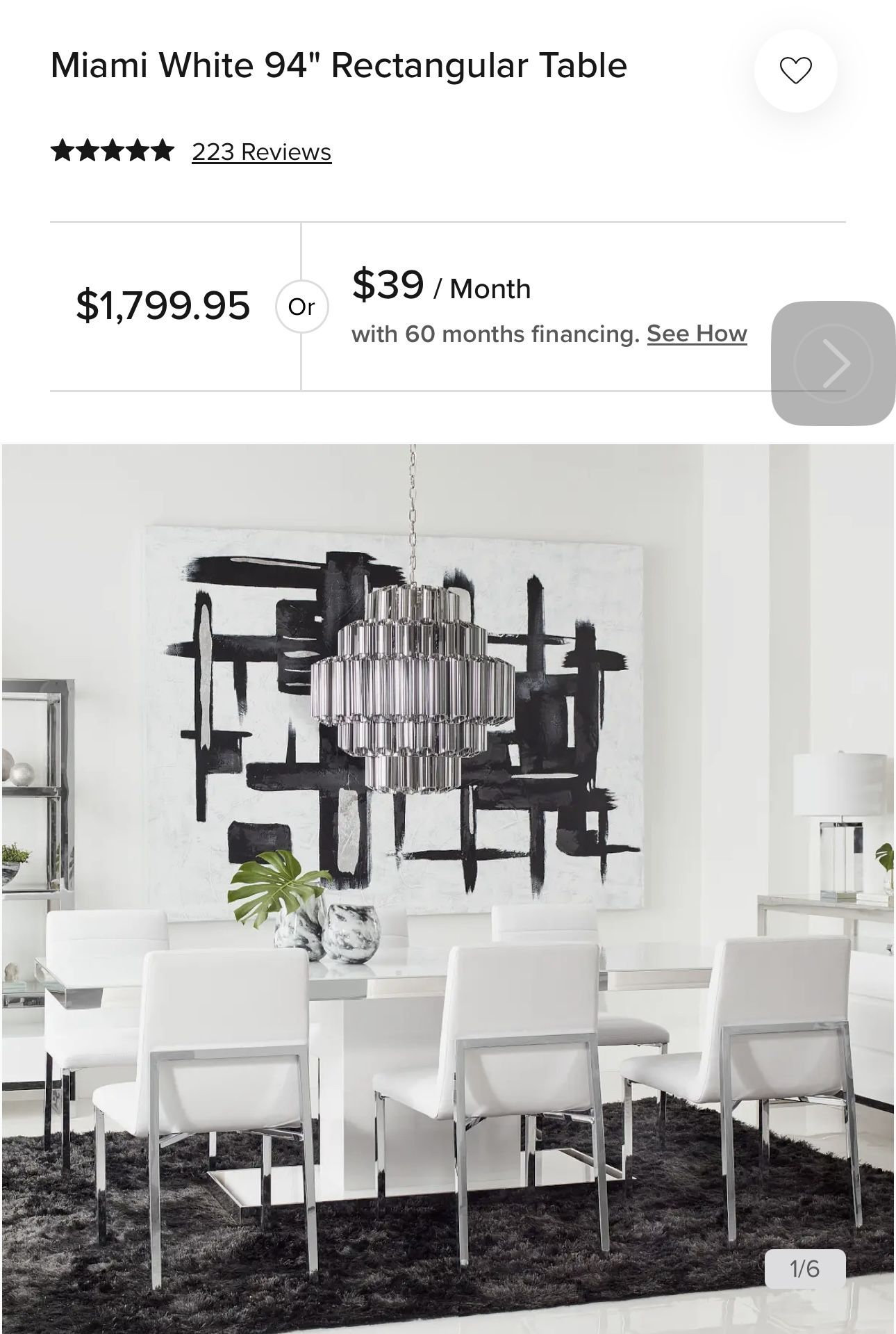 Miami Table 94” Long