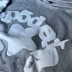 SP5DER GREY BELUGA HOODIE