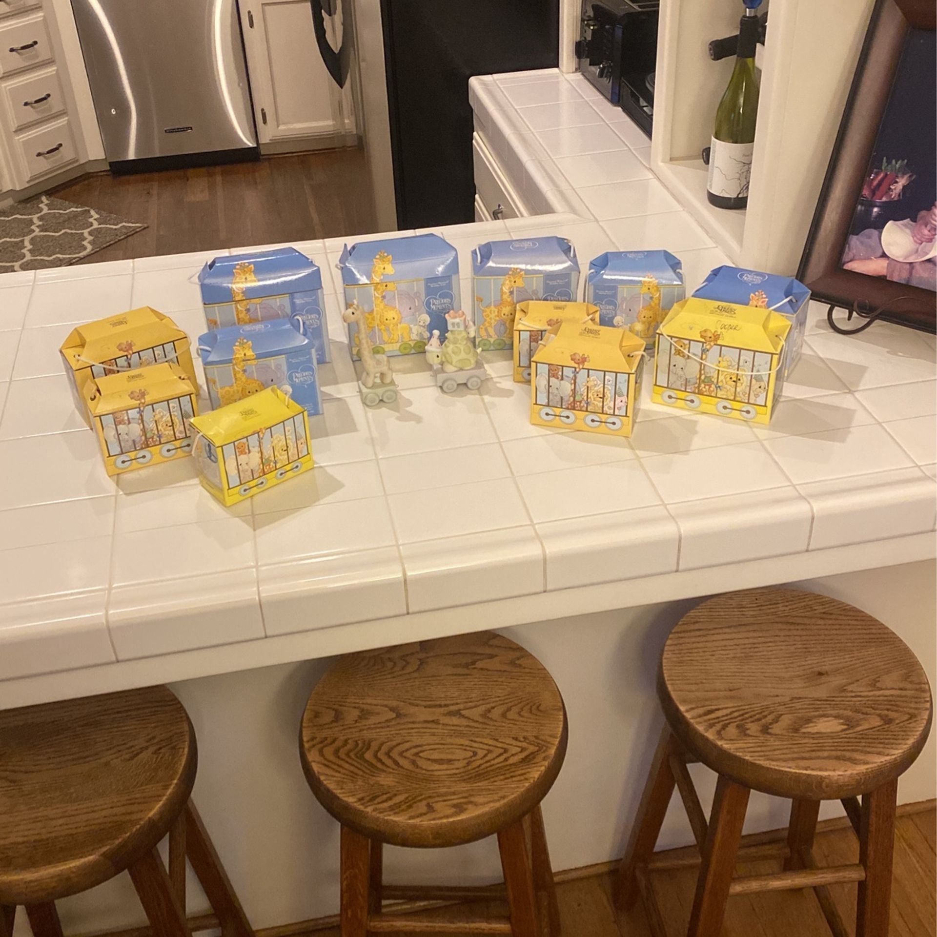12 Precious Moments Figurines And Full Train Set