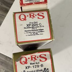 QRS Piano Rolls - Available are The Sound of Music, Walt Disney It’s A Small World and Glenn Miller Hits $12 each or all 3 for $30 