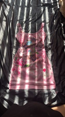 Pink mini dress