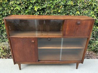 Mid-Century Nathan Teak Display Cabinet Bookcase – 1960s