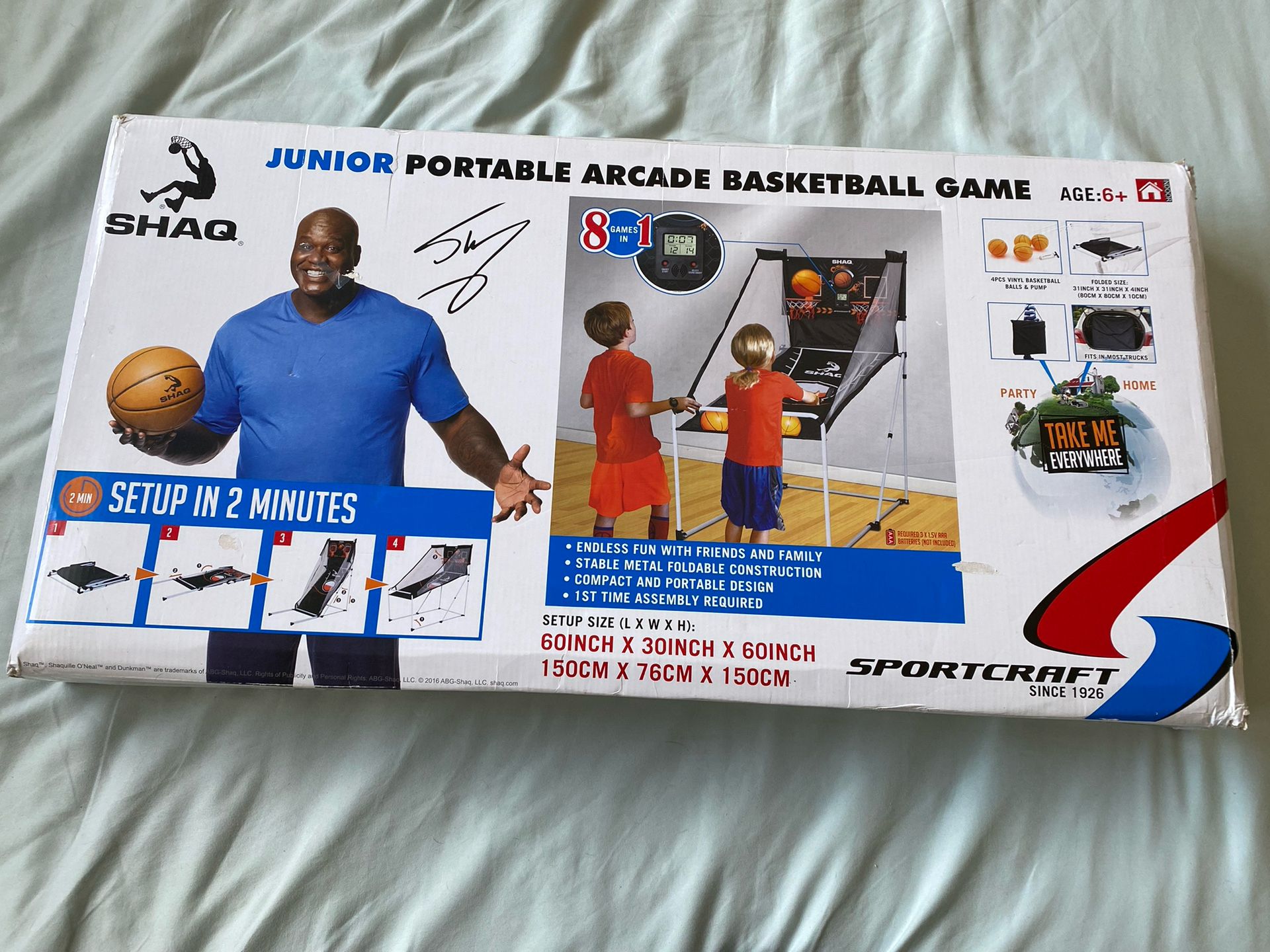 Shaquille O'neal Portable Arcade Basketball Game Electronic Indoor/outdoor New