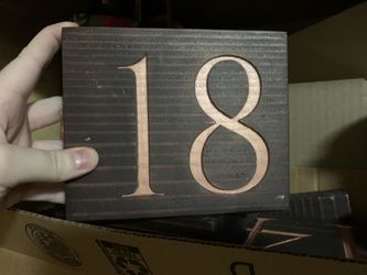 Wooden table numbers