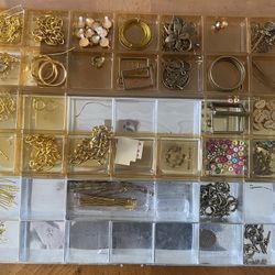 Assorted, Metal, Antiqued & Gold Jewelry Making Findings