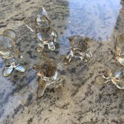 5 Vintage Lucite Disney Characters Figurines
