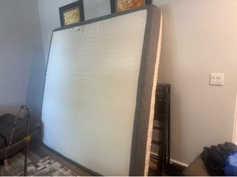 King size frame and new mattress