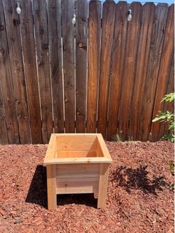 Small Square Cedar Planter
