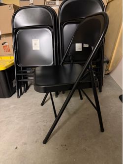 Black all steel chairs