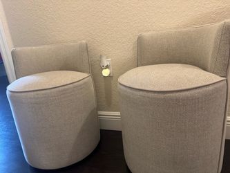 Beige Upholstered Chairs - set of 2