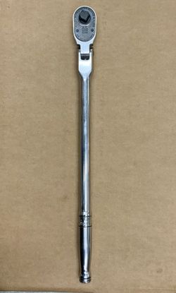 Snap-On SX80B 1/2 Inch drive Dual 80 Long Handle Locking Flex Head Ratchet Chrome Finish 4.5 Degree Swing Arc Rugged Mechanic Auto Moto Automotive