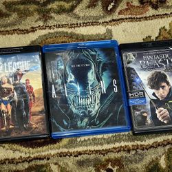 Blu Ray Movies: Fantastic Beasts, Aliens, Justice League