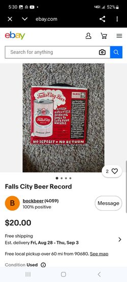 Falls City Beer 45 Record